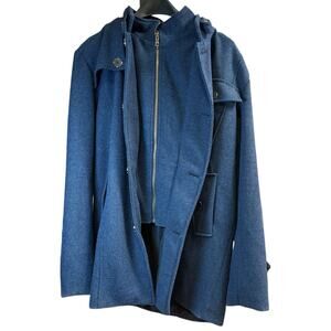 Wantdo Men's Vintage Wool Blend Jacket Coat Single Breasted Pea Coat NWT LARGE